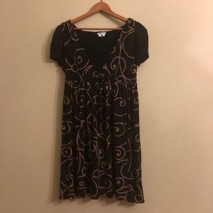 London Times Black and Brown Dress